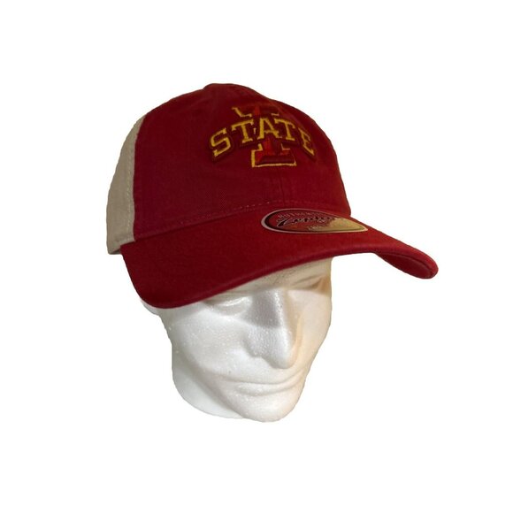 Iowa State Cyclones Tan Red Stitched Zephyr Adjustable Hat New - Picture 1 of 6